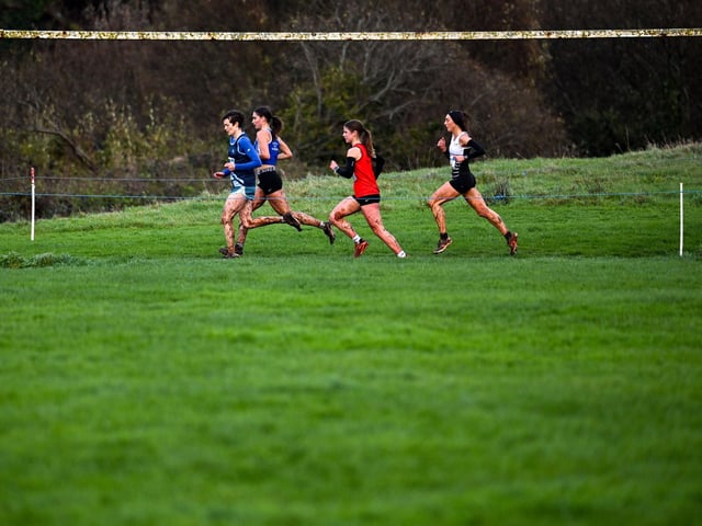 A general view during the senior women's 7,500m event during the 123.ie National Cross Country Championships at Templemore Sports Complex in Derry. Photo by Ramsey Cardy/Sportsfile