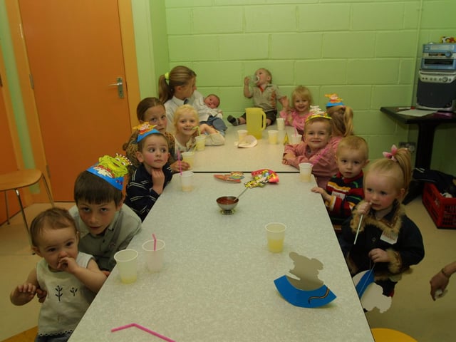 Celebrating Kealan McAnee's 1st birthday party in 2003.