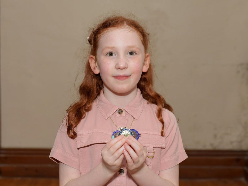 Sorcha Kearney gained 1st place in P1-7 Original Poetry and 3rd place in both P6-7 Girl’s Verse and Studied Prose at the Feis Dhoire Cholmcille on Thursday at St Columb’s Hall. Photo: George Sweeney.