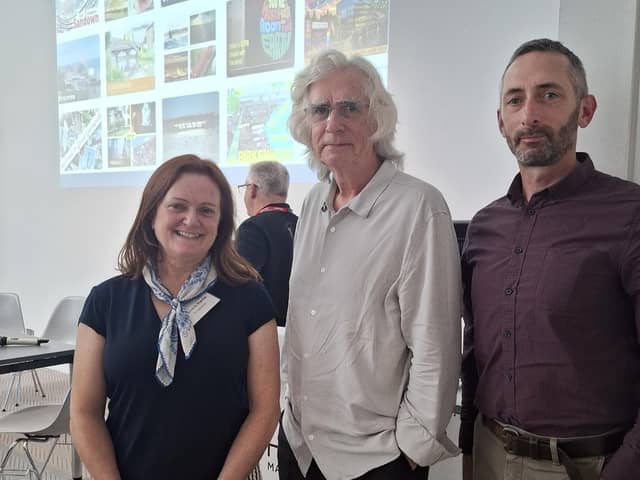 Deirdre and John with Phil Redmond.