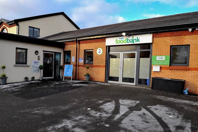 The Foyle Foodbank’s distribution Centre in Springtown Industrial Estate. Photo: George Sweeney. DER2250GS – 30