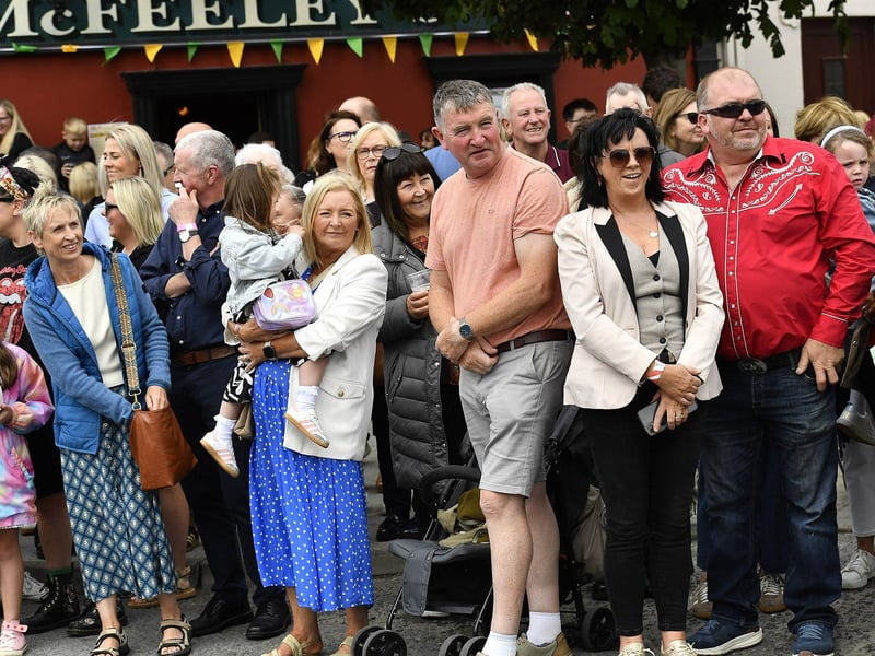 Spectators at the Clonmany Festival Parade on Sunday afternoon. Photo: George Sweeney