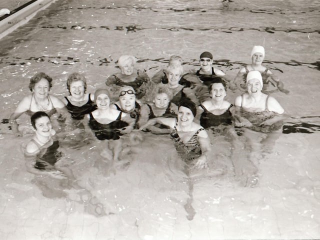 The 1995 senior citizens swimming club in the Complex.