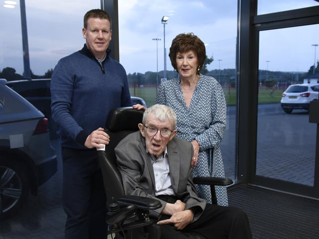 Sean, Gerard and Irene Forrest at the reunion in Owenbeg on Friday.