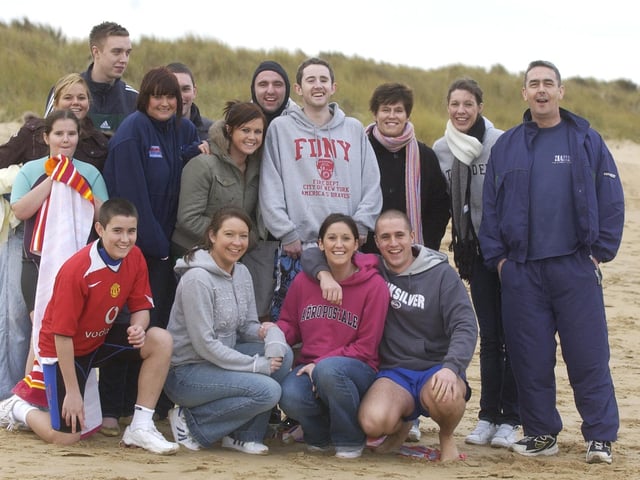 The McGlade family get ready to hit the water. (0301PG02) : Culdaff New Year's Day Swim in 2006.
