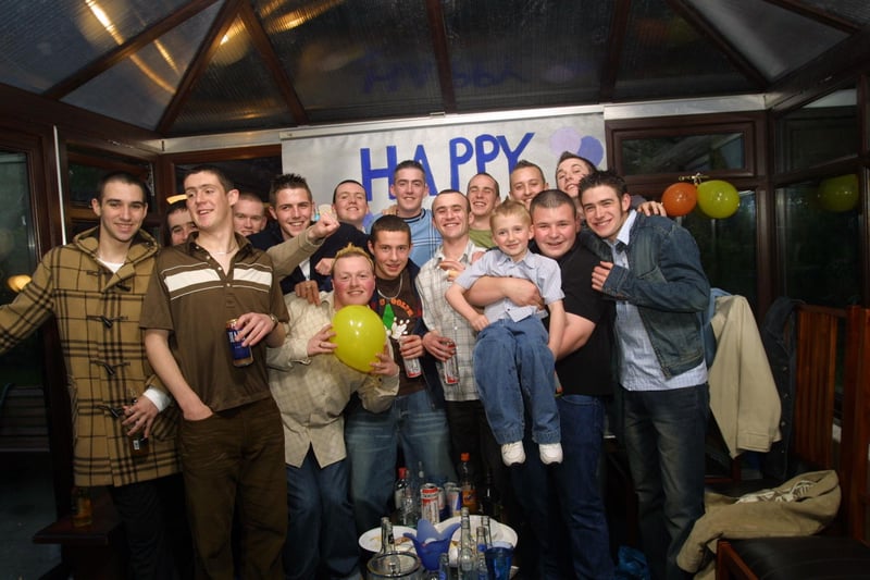 All the boys together at Conor's party