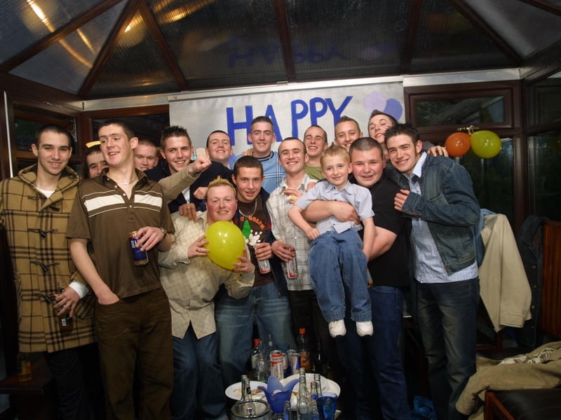 All the boys together at Conor's party