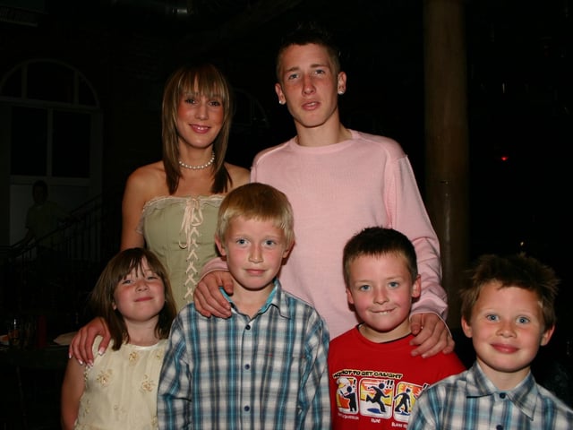 Jessica pictured with Joshua, Caul, Jaemimah, Jared, John and Johnthan enjoying the birthday party in the Village Inn 8455dd : .