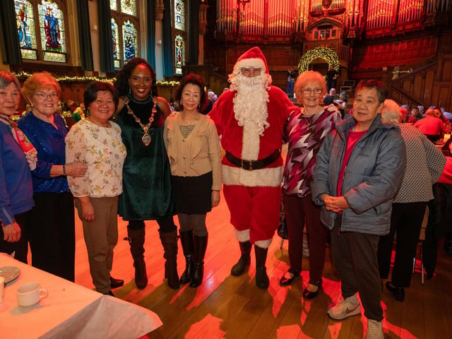 The Guildhall was the setting as the Mayor Councillor Lilian Seenoi-Barr hosted a festive tea dance. Picture Martin McKeown. 11.12.24 : .