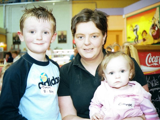 6th birthday boy Tony Cregan pictured with his mother and little sister Eimear. 150503HG7