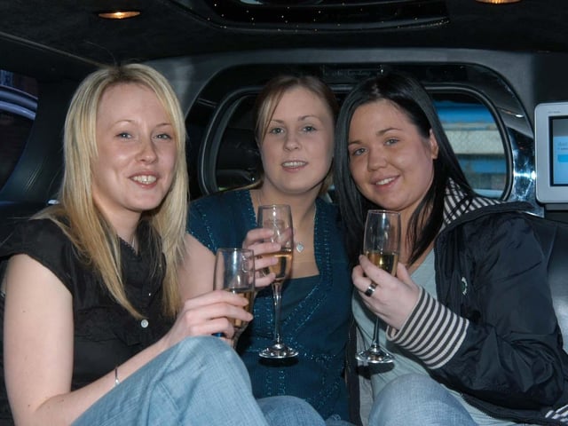 Kim with a limousine for her birthday.