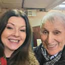 Founding member of the Carn Men’s Shed project Eileen Doherty enjoying the exhibition night with Joe McLaughlin (Henry) – father of ‘The Henry Girls’ who also hosts weekly music classes in the Men’s Shed.
