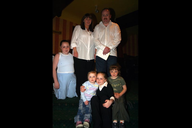 Paul with family wife Maria, and Sarah  Louise, Megan, Amy, and Jesscia.:Derry parties from November 2003