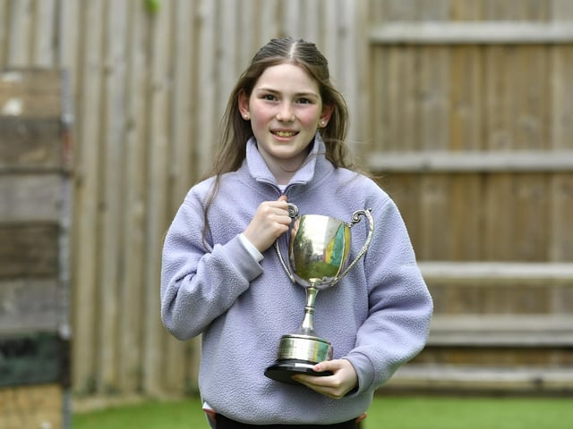 Grace Gallagher,CCÉ Baile na gCailleach, achieved First in Other Instruments, First in Fiddle U12 and First in Duet U12 at the recent Feis Dhoire Cholmcille. Photo: George Sweeney