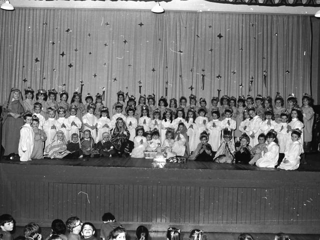 Pupils from the Nazareth House primary school on stage for their nativity play.