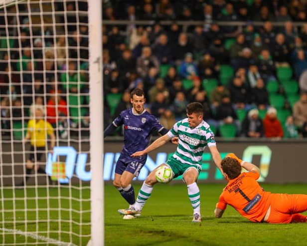 Derry City striker Danny Mullen was presented with a big chance to punish Shamrock Rovers when they last met in Tallaght.