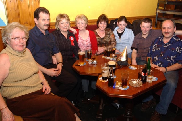Majella Coyle, with family and friends at her 40th birthday party in the Linen Hall.                                