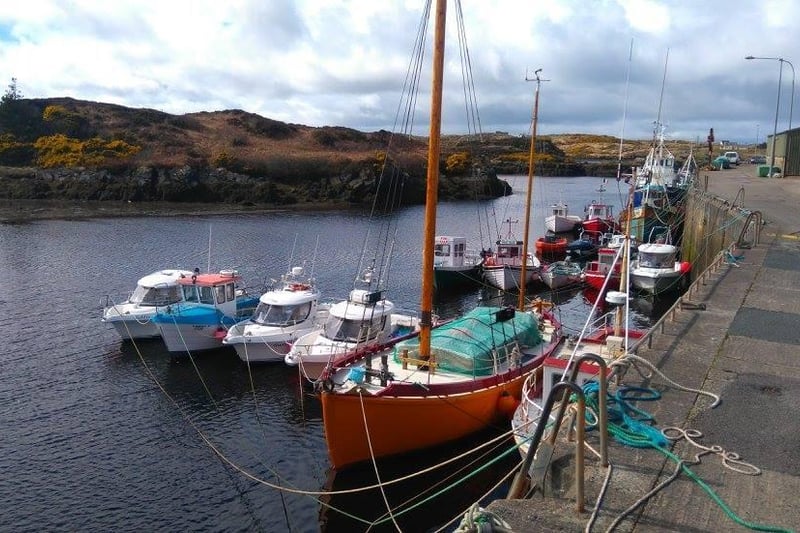 Bunbeg is a stunning seaside town in the Gaeltacht (Irish speaking) region of west Donegal. There are numerous sandy coves and beaches and a good selection of shops, cafes and bars and this charming harbour.