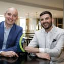 Shane O’Hanlon, InterTradeIreland with Jude Morrow, Neurodiversity Training International, Derry. Photo: Johnny Bambury