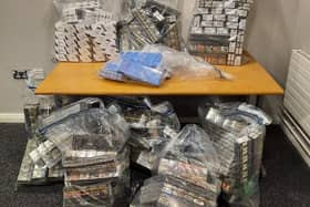 An image of the items seized by detectives investigating the Derry UDA on Thursday.
