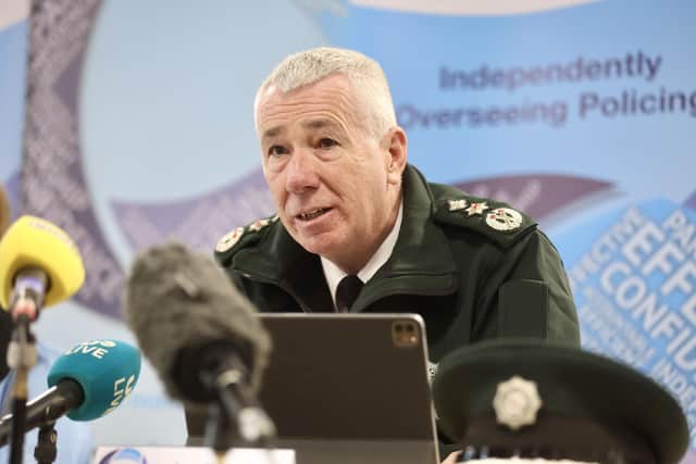 PSNI Chief Constable Jon Boutcher.