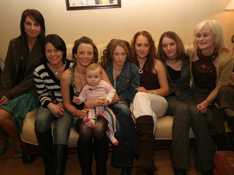Laura, Leona, Kelly, Hannah, birthday girl Natalie, Ciara, Martina and mum Lily enjoy the birthfay party 0129/JML : .