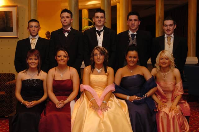 Seated, from left, Gemma Kerlin, Michelle O'Kane, Nicole McGlinchey, Catherine Burns, and Bronagh Donaghy. Standing, from left, John Harkin, Ronan Curley, Jimmy Murphy, Ronan Devine, and Gary Moore. (1502PG06) : .