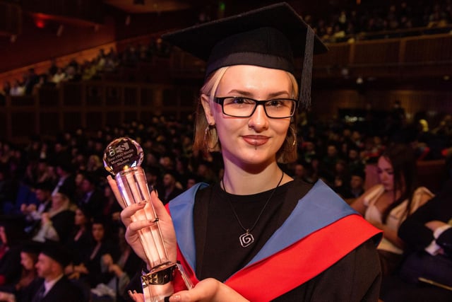 Sophie McDaid won Broadcast & Electronic Solutions Ltd Award Awarded for Best Higher National Diploma in Creative Media Production Film Student)