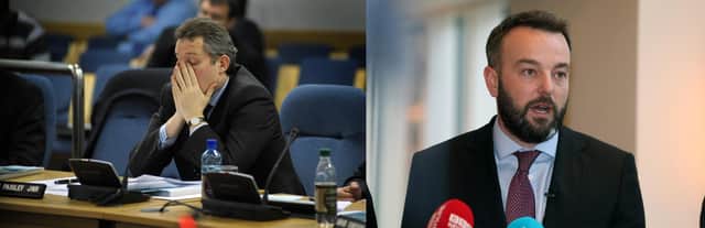 Ian Paisley (left) and Colum Eastwood (right).