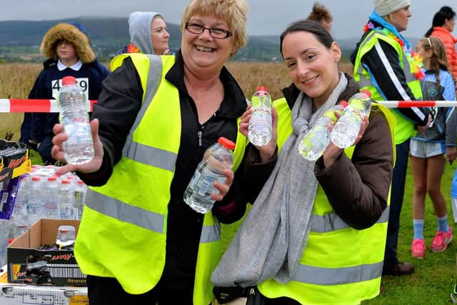 2019: Councillor Angela Dobbins (left) with Parisa Khadem at the recent Culmore Community Festival 5K race. DER3618GS034