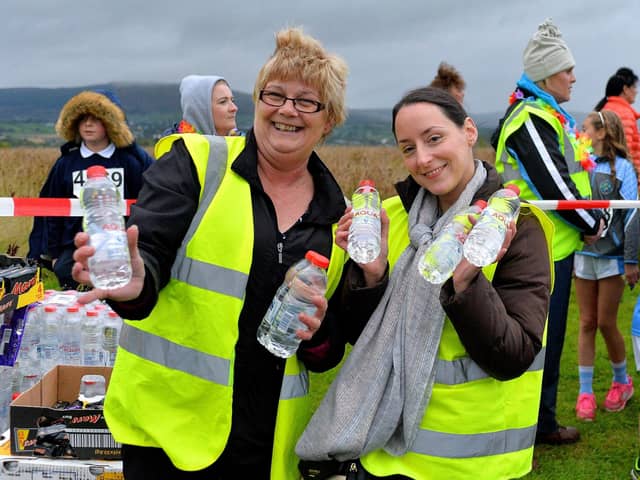 2019: Councillor Angela Dobbins (left) with Parisa Khadem at the recent Culmore Community Festival 5K race. DER3618GS034
