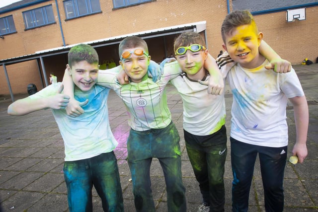 Having fun at the St. Joseph’s Boys School Colour Run.