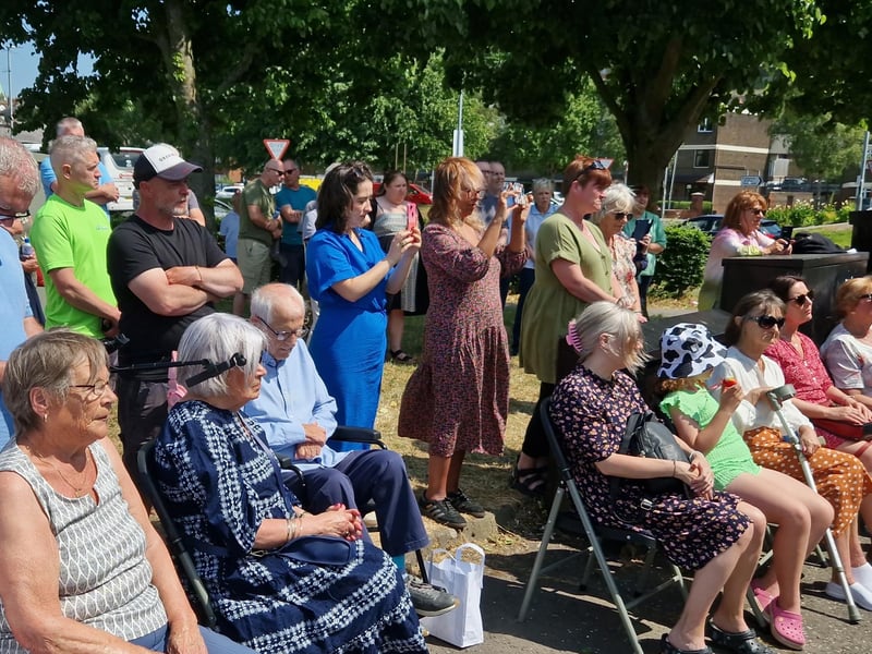 A section of the attendance at the unveiling of a new Bloody Sunday mural.