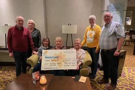 The Waterside Royal British Legion have raised £3,830 for Marie Curie by organising a dance in memory of Lorraine Campbell and Ian Donnell. Organisers Catherine and Wesley Gamble, Janice McCready, Janette Simpson, Billy and Donna Moore presented the cheque to Joan Doherty, Marie Curie.