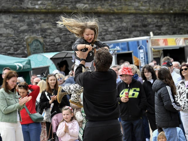 Dancing in the Guildhall Square during the City of Derry Jazz Festival. Photo: George Sweeney