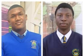 The late Emmanuel Familola and Matt Sibanda. Pictures with permission from Scoil Mhuire and Crana College.