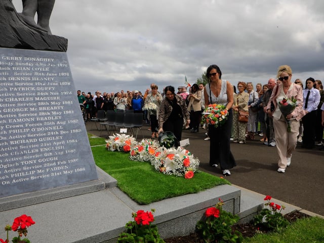 Relatives of dead volunteers laying wreaths at the Derry Volunteers Commemoration held at the Republican plot, City Cemetery. (Photo - Tom Heaney, nwpresspics)