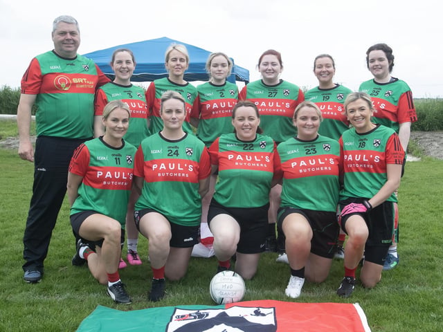 The Doire Trasna Ladies pictured before Saturday's Ulster Ladies Blitz at Beart GAC.