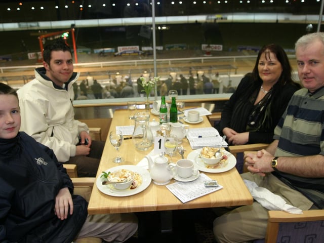 Derry and Donegal people enjoying a night at the Lifford Races in 2004.
