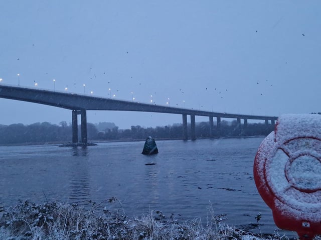Bay Road Park Local Nature Reserve receives a blanket of snow.