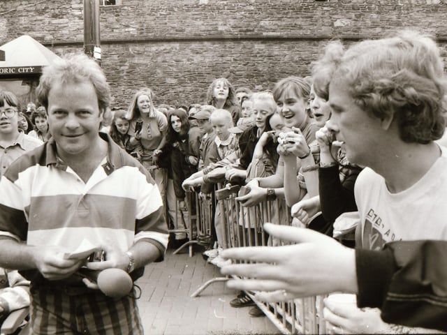 Bruno Brookes at the BBC Radio 1 roadshow in July 1993.
