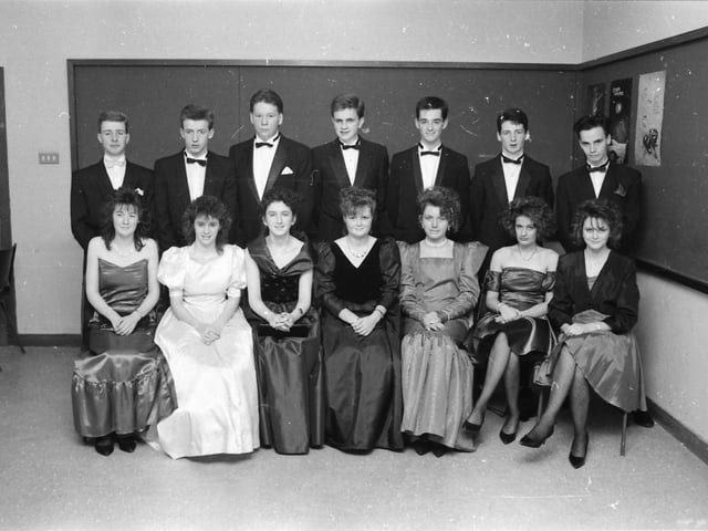 Head Boys and Head Girls from local schools and their partners at the St. Columb's College formal.