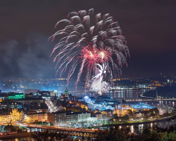 Fireworks over Derry.