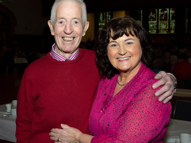 Pictured at Wednesday’s Mayor’s Tea Dance at the Guildhall are George McGready and Linda McLean. :.