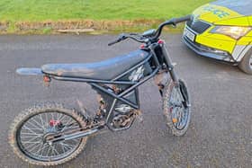 An electric motorbike seized by police in Derry.