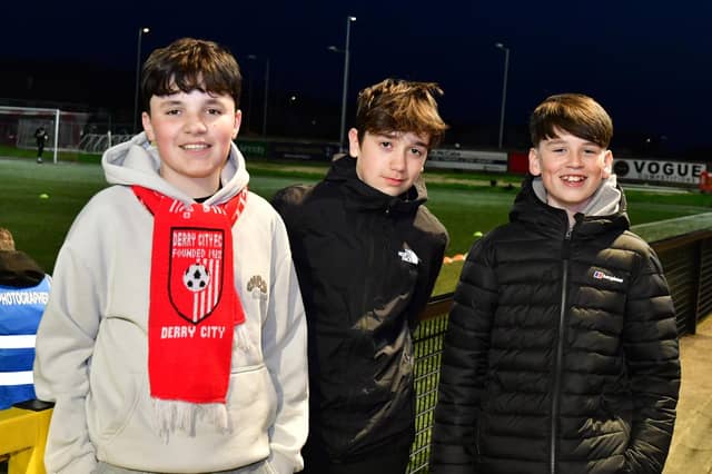 These young City fans are in hopeful mood ahead of kick-off.