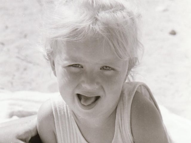 A happy camper at Lisfannon in June 1995.