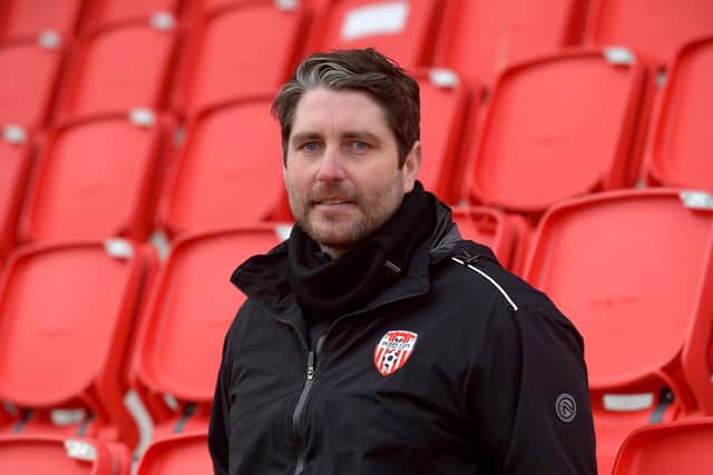 Ruaidhri Higgins, Derry City First Team Manager. Picture: George Sweeney. DER2205GS – 074