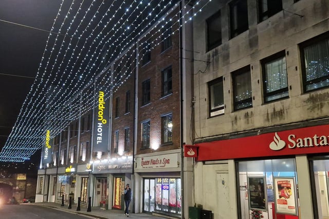 Christmas lights around Derry, bringing in the festive cheer.