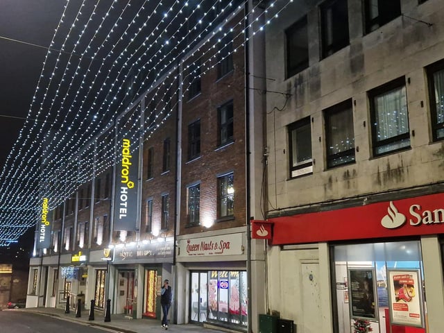 Christmas lights around Derry, bringing in the festive cheer.